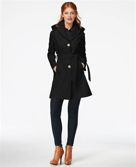 michael kors coat wool|michael kors belted walker coat.